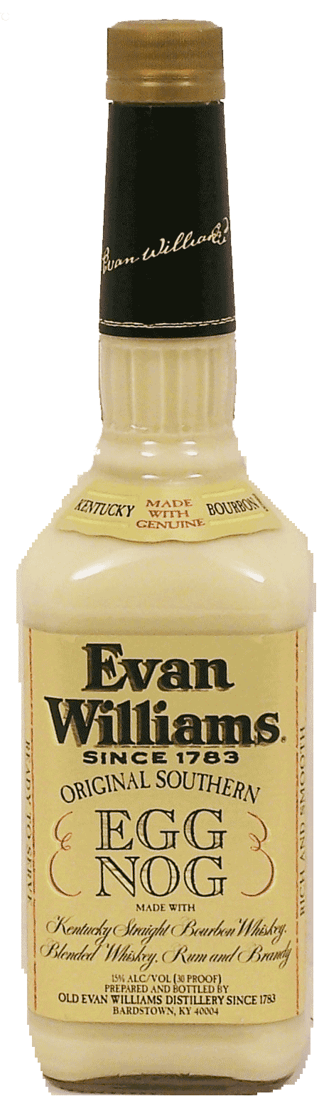 Evan Williams  egg nog made with Kentucky straight bourbon whiskey, rum, and brandy, 15% alc/vol Full-Size Picture